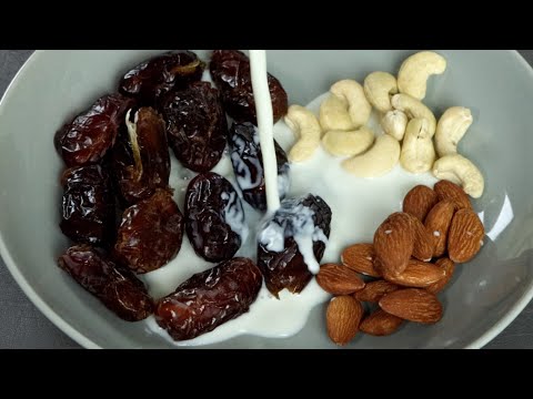 Add Milk into Dates, Almond and Cashew Nuts, the result will surprise you !!