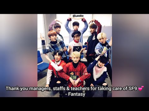 SF9 cute interactions w/ their managers, staffs & teachers