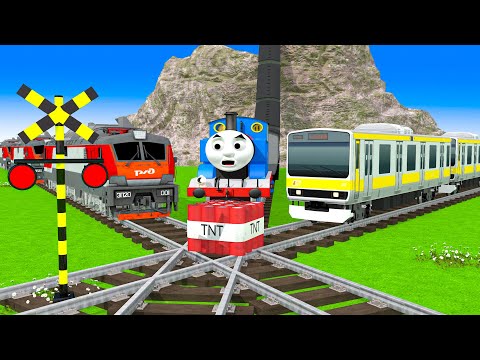 【踏切アニメ】危険地帯を通過する列車 🚦 VS Thomas Friends Fumikiri Railroad Crossing Animation