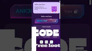 Earn reward refer code #freefire #rechargediamond #freefiremaxmefreemediamondkaisele