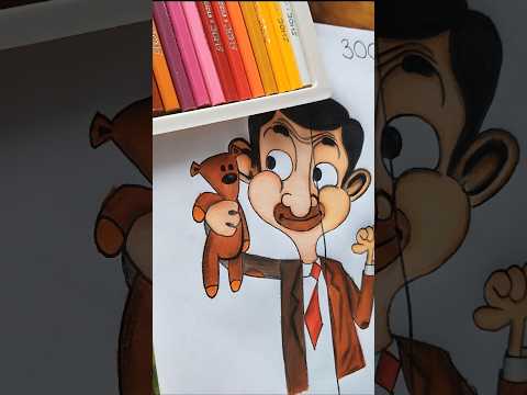 Mr Bean Drawing 🔥। Step by Step 😃 #mrbean #art #shorts