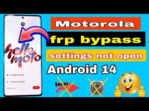 New Tracks 👉 All Motorola Frp Bypass Android 14 Done ✅ | Setting Not Open ❌ | Moto All Frp 🔓🔐🔓