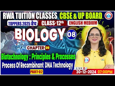 Class 12 Biology Chapter 9 Biotechnology : Principles & Processes | 12th Biology Imp Topics By RWA