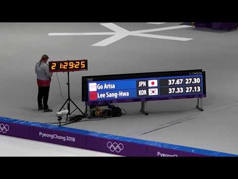 現地映像☆小平奈緒選手スピードスケート500m金メダル獲得の瞬間