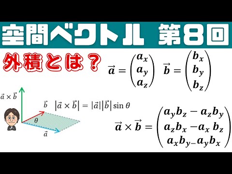 【空間ベクトル】外積とは何か？！ 第8回