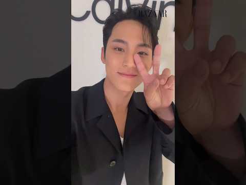 #SEVENTEEN の#MINGYU が、フランス・パリのシャンゼリゼ通りに新オープンしたカルバン クラインのフラッグシップストアに来店！特別なセルフィー&メッセージをバザー読者にお届け💫