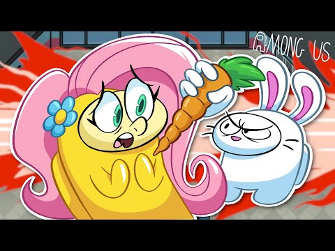 FLUTTERSHY PLAYS AMONG US | ANGEL BUNNY IS SUS??