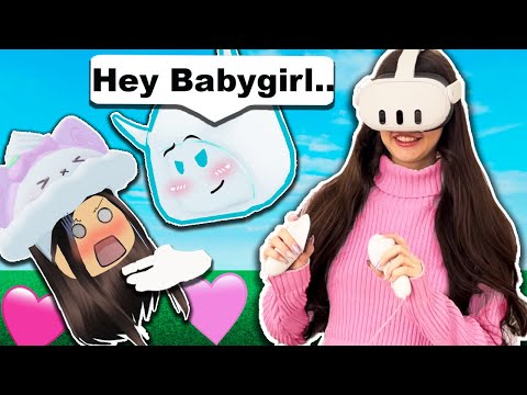 My CRUSH Was FLIRTING With me..😳 (Roblox Vr Hands)