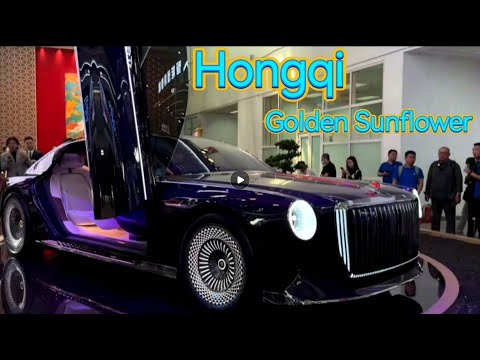 Hongqi Golden Sunflower Premium model at the 2024 Beijing International Automotive Exhibition