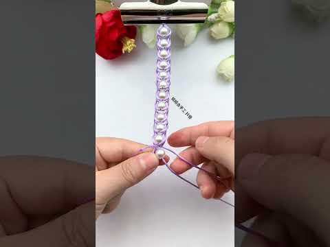 Bead threading tutorial, you will learn it after watching it, rope braiding skills sharing, hand