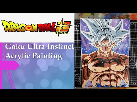 Painting Son Goku Ultra Instinct Dragon Ball Super with Acrylic