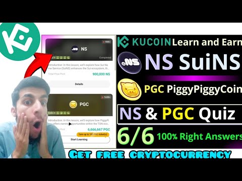 KuCoin NS and PGC Quiz Answers || KuCoin Learn and Earn || How to Earn SuiNS and PiggyPiggy Coin