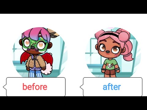 Before and After. Ava chan's garderobe in the game Pazu