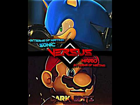 Sonic vs Mario (In terms of writing) #alightmotion #edit #sonic #mario