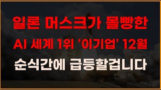 일론머스크가 몰빵한 AI 세계 1위 이기업 12월 순식간에 급등합니다! [증시전망, 12월주식전망, 2025년주식전망, 대폭락]