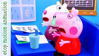 Peppa felt ill Peppa Pig toys Stop motion animation new episodes 2018