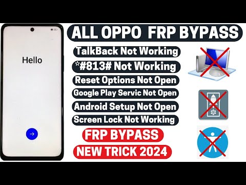 All Oppo FRP Bypass 2024 | TalkBack All Old Method Not Working | Android 13/14. Bypass Without Pc