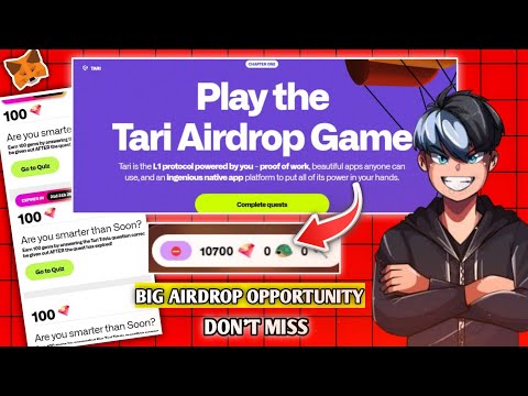 Earn Free Airdrop For Free Tari Mining | How To Get Unlimited Ethereum | Tari Testnet Mining