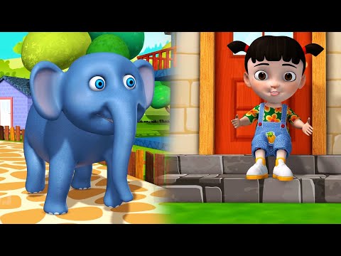 Hathi Raja & Billi Mausi Billi Mausi | हाथी राजा और बिल्ली मौसी बिल्ली मौसी | 3d Kids Rhymes | Poems