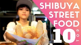 Tokyo Street Food Shibuya Top 10 | World's 2ND Best Melon Pan Ice Cream