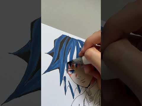 Drawing Tomioka #tiktok #shorts #demonslayer