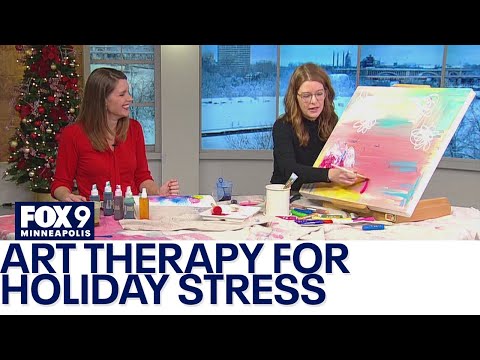 Art therapy helping with holiday stress