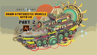 How to Design a Futuristic Vehicle-Vector Art in Adobe Illustrator  #art #cyberart #digitalsketch