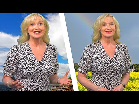 Carol Kirkwood | Black and White Dress