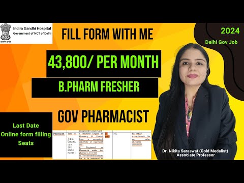 Government Pharmacist Job at Indira Gandhi Hospital | Pharmacy Jobs for BPharm Fresher | Salary 43k