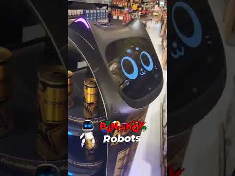 Robot Kitties Selling Rockstar Energy Drinks At Emporium Mall Bangkok Thailand