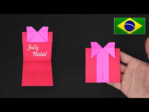 Origami Cartão de Natal Fácil - Tutorial PT-BR