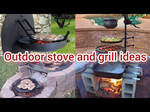 outdoor grill and fireplace | outdoor gril | modern outdoor grill and stove