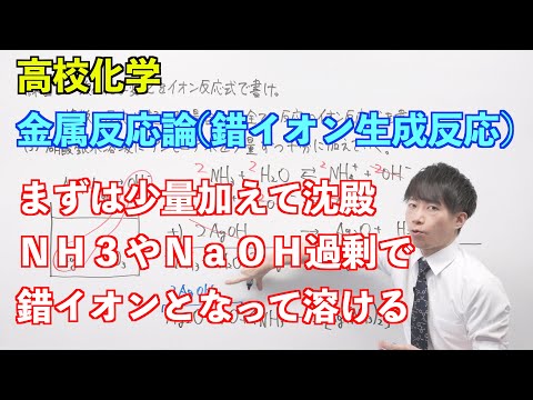 【高校化学】金属反応論② ～錯イオン生成反応〜