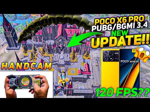 POCO X6 PRO HANDCAM🔥BGMI/PUBG 3.4 NEW UPDATE POCO X6 PRO 120 FPS & FPS METER GAMEPLAY#pocox6pro#poco