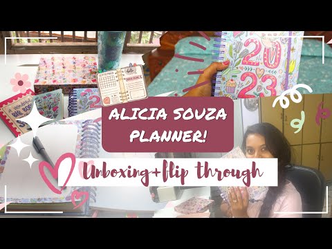 Unboxing 2023 Alicia Souza Planner + FlipThrough🎀📝🤓