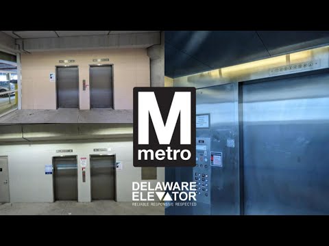 4 Scenic Delaware traction elevators at the Grosvenor-Strathmore station garage in Bethesda MD