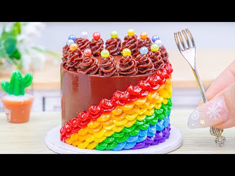 LIVE 🔴 Satisfying Mini Cake Decorating 🌈 Miniature Rainbow Chocolate Cake Decorating Ideas