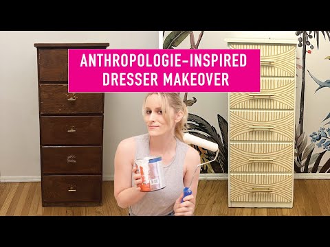 Anthropologie-Inspired Boho Dresser Makeover | Thrifted Furniture Flip