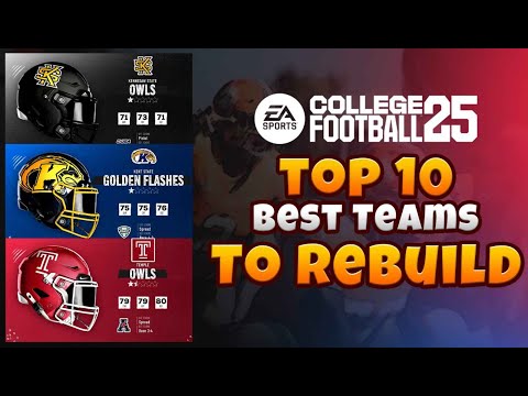 Top 10  Best Teams to Rebuild FIRST in College Football 25!