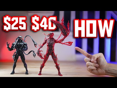 Venom & Carnage Marvel Legends have an INCREDIBLE Value for their Price! - Shooting & Reviewing