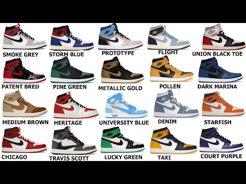 EVERY PAIR OF AIR JORDAN 1 WITH NAMES