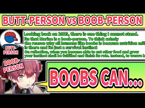 Marine Explains Perfectly Why She is a Boob-Person [ENG SUB] Hololive