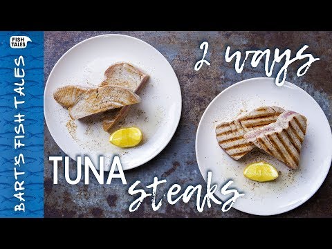 How To Prepare Perfectly Cooked TUNA Steaks 2 Ways | Bart van Olphen