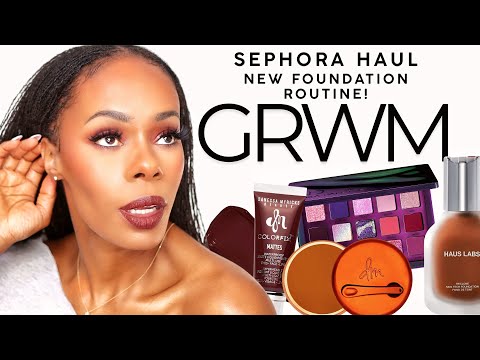 GRWM Sephora Haul | Trying On All New Makeup | Kayali Silk Santal