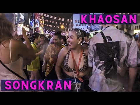 🇹🇭 Khaosan Rd Songkran in Bangkok The Best Water festival #songkran2024 #bangkok