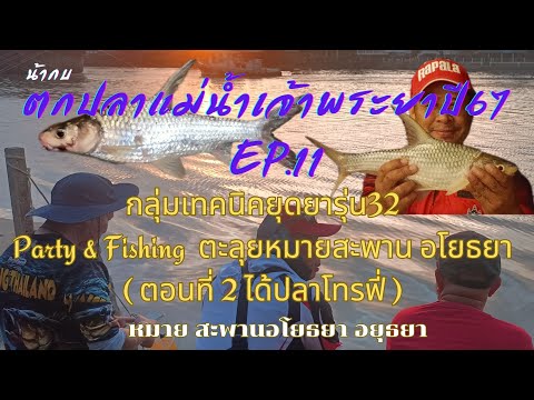 เทคนิคยุดยา32 Party&Fishing พาตะลุยหมายสะพานอโยธยาตอนที่2ได้ปลาโทฟี่ตกปลาแม่น้ำเจ้าพระยาปี67 EP.11