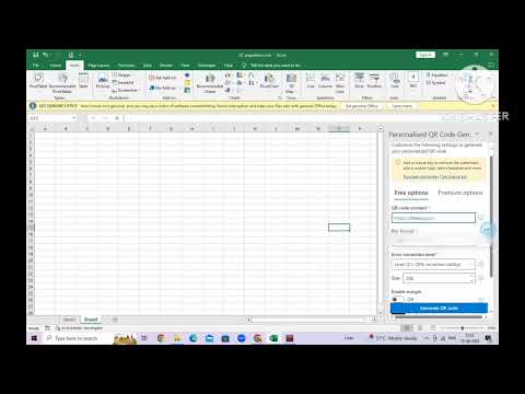 Generate QR CODE using Microsoft Excel, QR CODE generate, QR CODE generates in  excel.