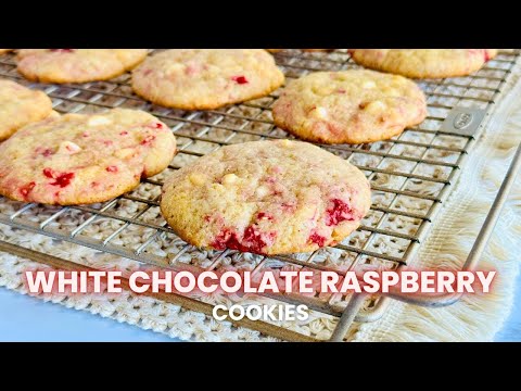 The Best Raspberry White Chocolate Cookies You'll Ever Make! 🍪✨ (Super Easy Recipe)