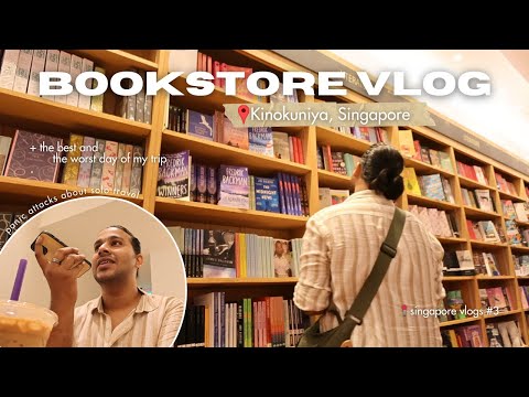 an afternoon at Kinokuniya Bookstore Singapore📚 + the realities of solo travel🥲 // THE TRIP VLOGS #3