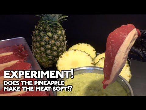 Experiment! Does the pineapple make the meat soft!?